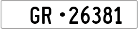 Trailer License Plate
